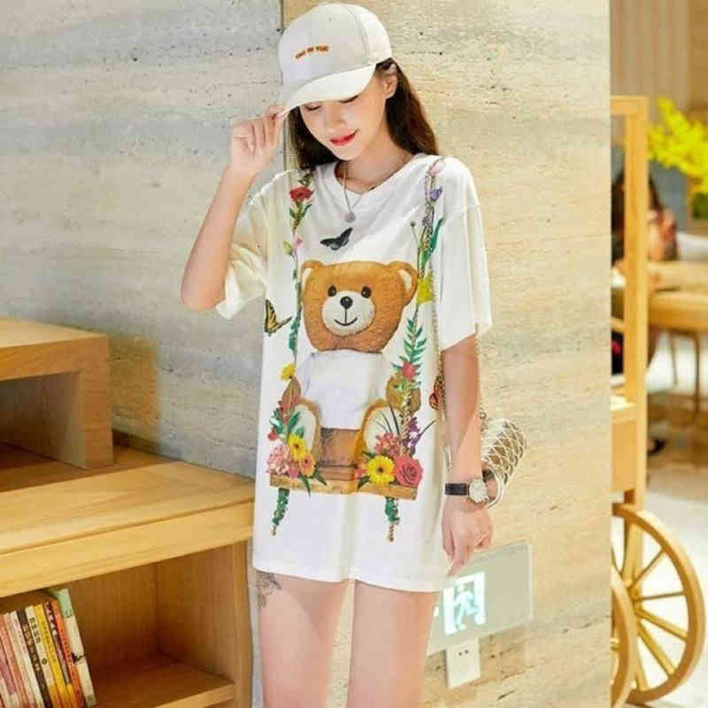 

T-shirts Women Summer Tees Woman Tshirts Cotton O Neck Ladies Tops Femme, White