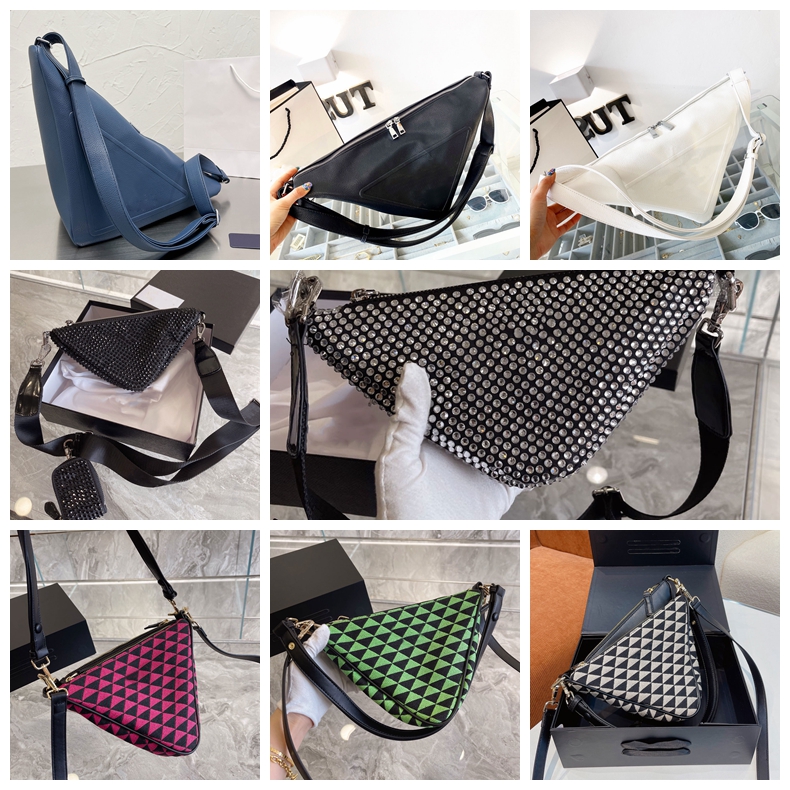 

Triangle bag woman luxurys men designer bags lady Womens mens crossbody tote Hobo Shoulder Purses Handbags prad wallet #001, Dust bag