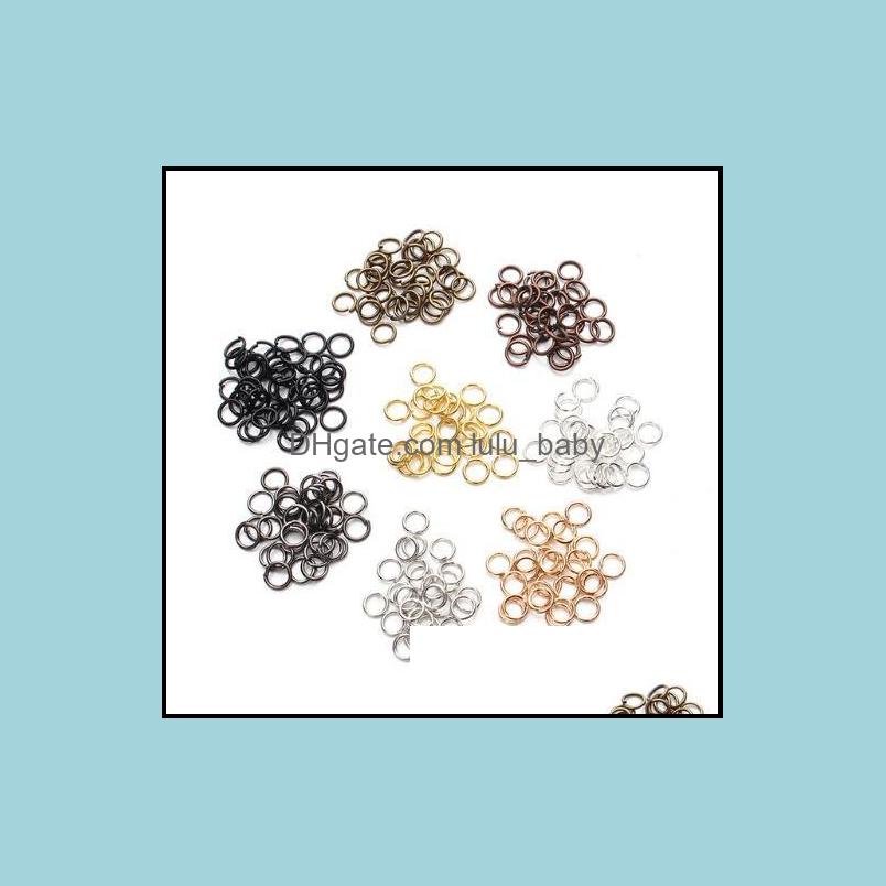 

Jump Rings Split Jewelry Findings Components Jln 500Pcs Copper 4Mm/5Mm Open Gold/Black/Sier/Bronze Plated Color Connectors For Dyi Making