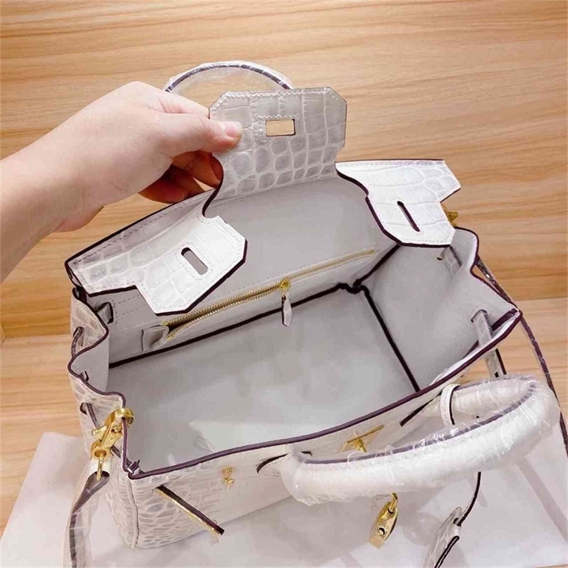 

Birkins Bags Herme Deigner Designer Handbag Alligator Luxury Pattern Horizontal quare Bag Cover Herme d Have Logo have logo, 30cm