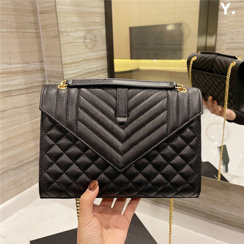 

Stunning High Quality Shoulder Bags 2022 Luxury Designer Bag Gold Silver Letter Leather Wholesale Formal Women Handbags Cross body, Color m-gold logo