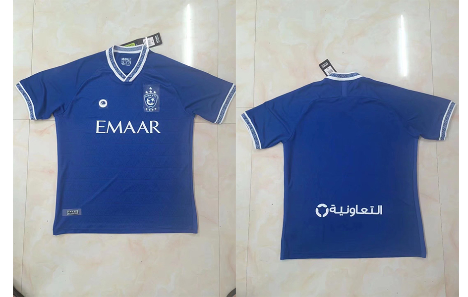 

Al Hilal Riyadh Men's T-Shirts fan edition Polos shirt LOGO embroidery summer outdoor sports football training shirt, No 1