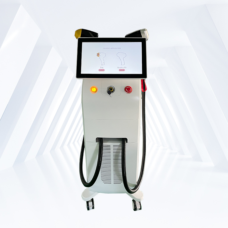 

New 2 Handle 3 wavelengths Diode Laser Hair Removal Machine accectable factory directly sales price free logo