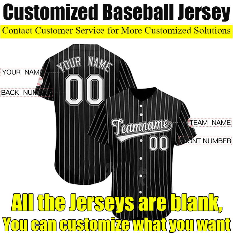 

2022 Custom any team Baseball Jerseys stripe customized logo badge sponsor name and number Hot Embroidery Summer short sleeve men jerseys Cardigan S-3XL