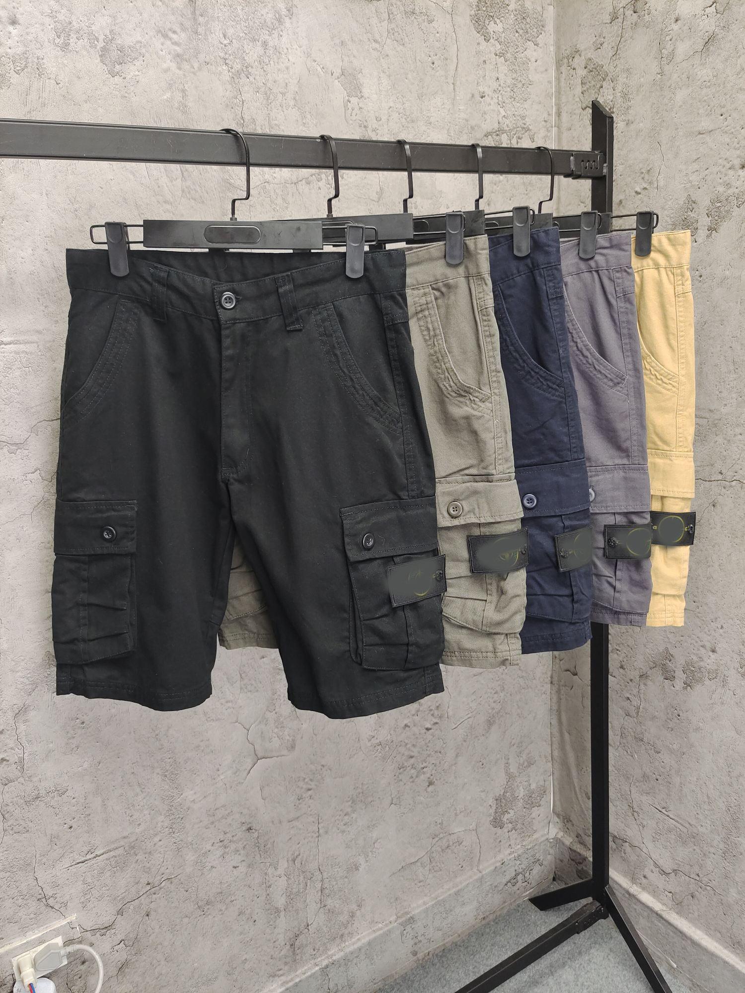 

2022New CP topstoney Men's Shorts stong designer island cotton micro-elastic large pocket fashion casual hoodie overalls, Navy