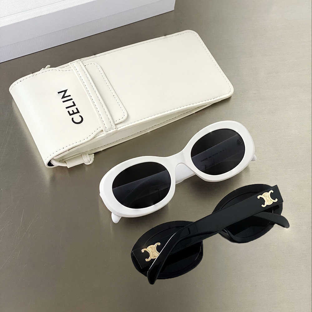 

CE's new triumphal arch Sunglasses oval white cat's Eye Sunglasses female cl40194