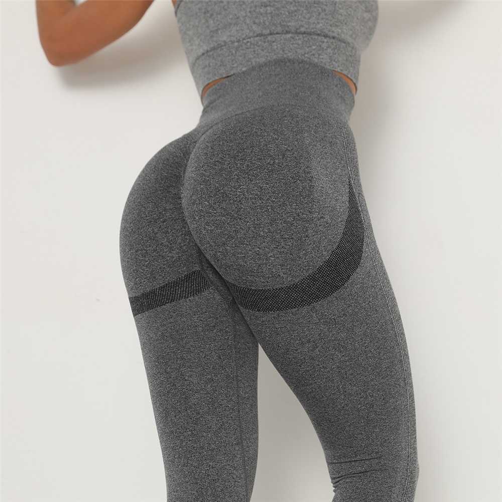 

2022 High quality woman seamless leggings casual fitness women' high waist yoga pants, Light yellow
