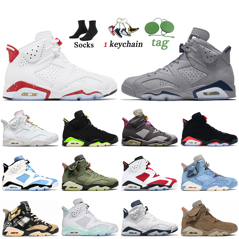 

Retro Sports Jumpman 6 6s Women Mens Basketball Shoes 2022 J6 Trainers Red Oreo Georgetown Carmine Black Infrared Bordeaux Midnight Navy Trainers UNC Hare Sneakers, D32 washed denim 40-47