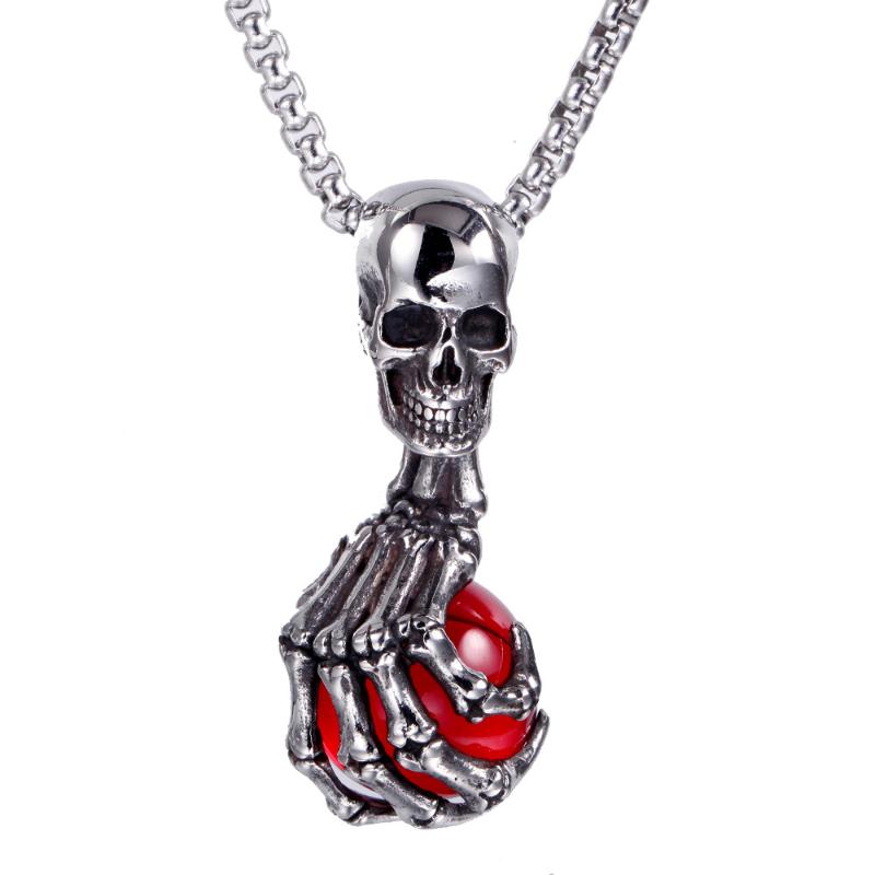 

Chains Classic Retro Skull Ghost Claw Pendant Male Domineering Rock Necklace Personality Fashion Accessories