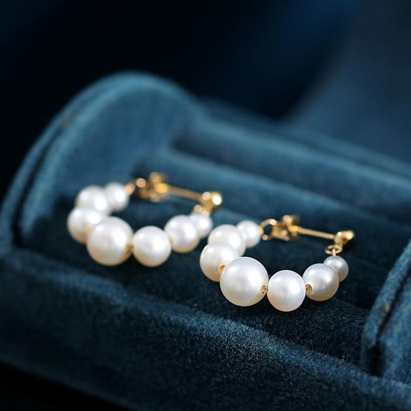 

Dangle & Chandelier Korean Pearl Earrings 2022 Trendy White Elegant Front And Back Brincos FemininoDangle