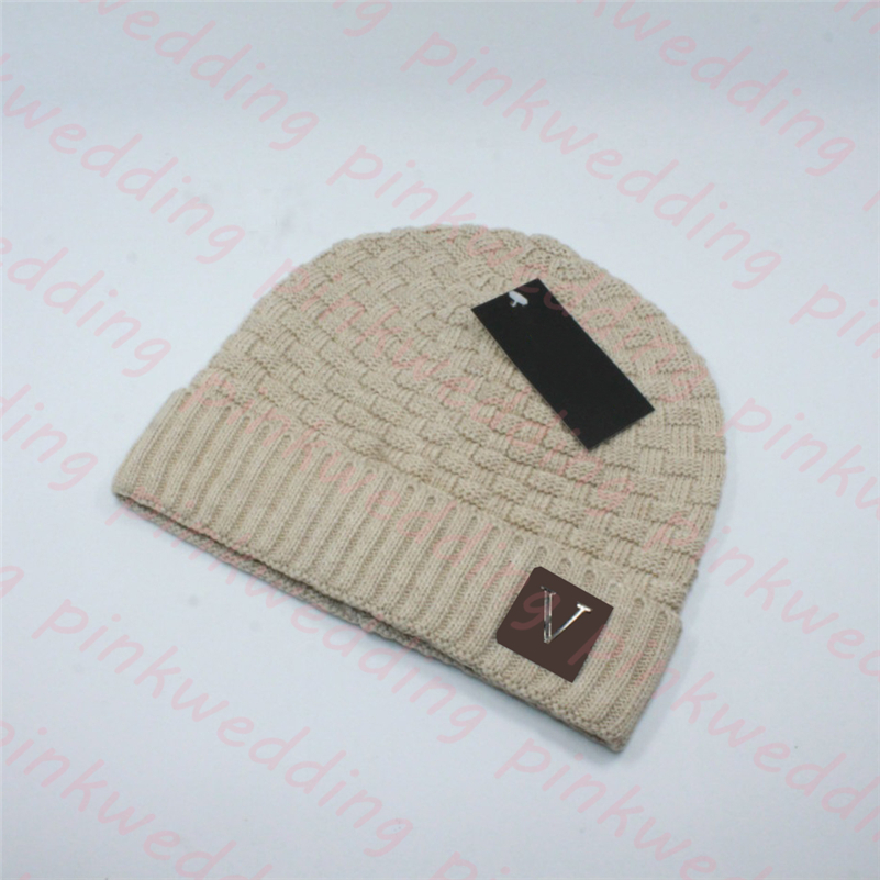 Outdoor Winter Beanie Breathable Knitted Skull Caps High Elastic Woven Hat Metal Letter Women Men Warm Beanies