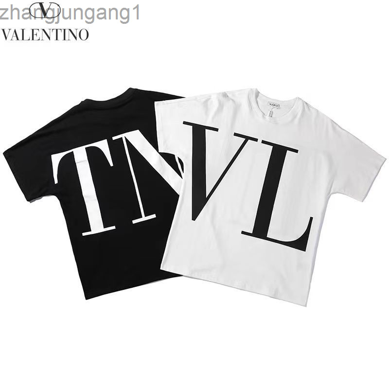 Vlts New Printed Men's And Women's T-shirt Top Round Neck Cotton T-shirt Simple Fashion Men's T-shirt Short Sve Spring And Summer