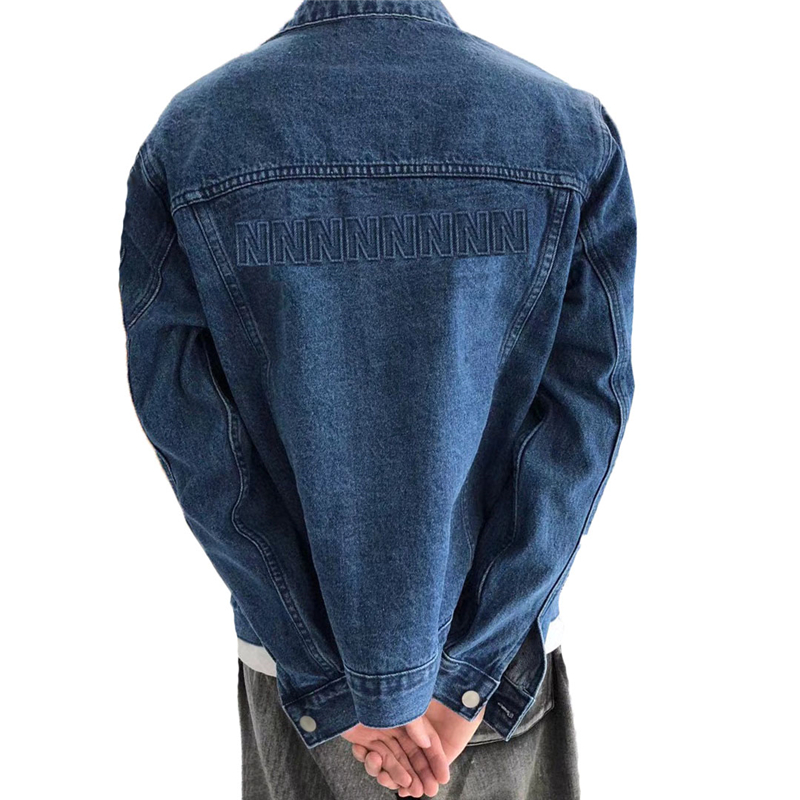 

Mens Denim Jackets Back Letter Print Coats Designer Brand Womens Jacket Fashion Casual Couples Outerwear Streetwear, Blue