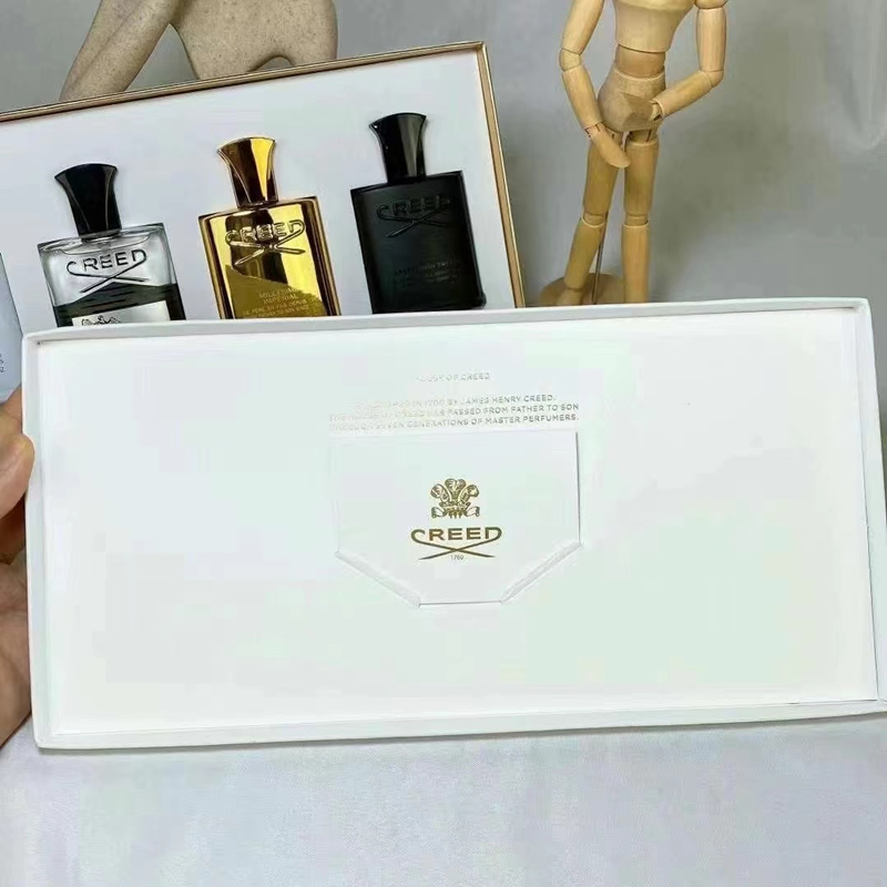 Promotion Creed Perfume 4pcs Set Encens Scent Cologne Men Silver Mountain Water / Creed Aventus / Green Irish Tweed MILLESIME Imperial 30ml Desig