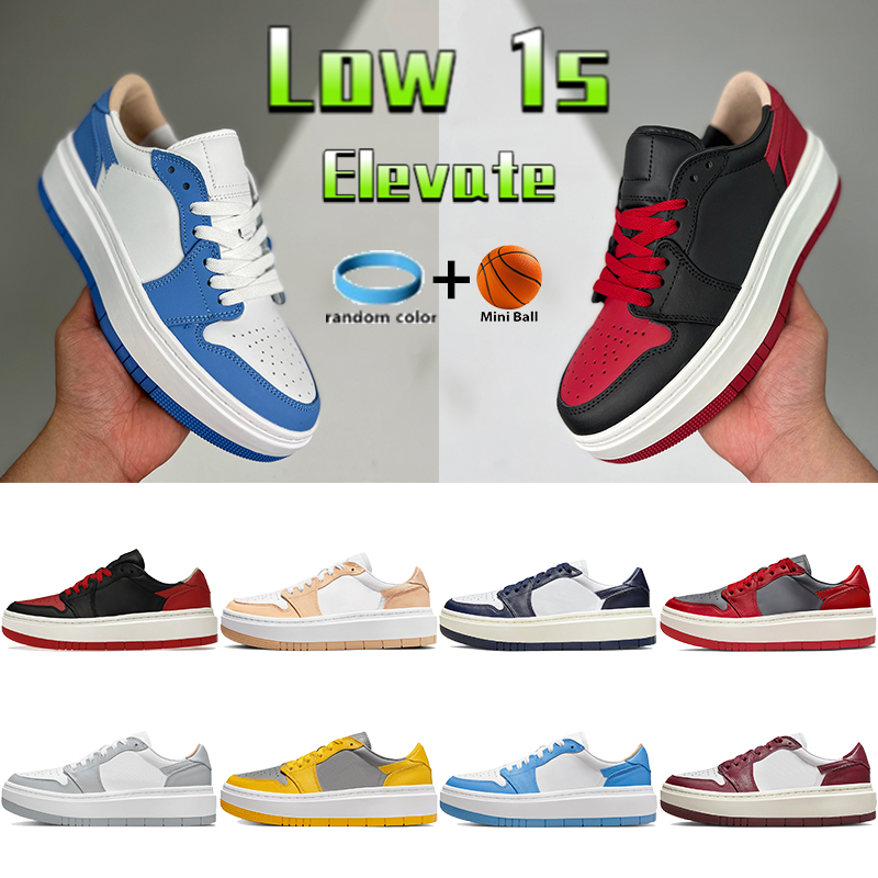

Elevate Casual Shoes Low 1 1s Platform Shoe Men Women Sneaker Midnight Navy Onyx SE Bred University Blue Team Red Designer Chaussures, Shoe box