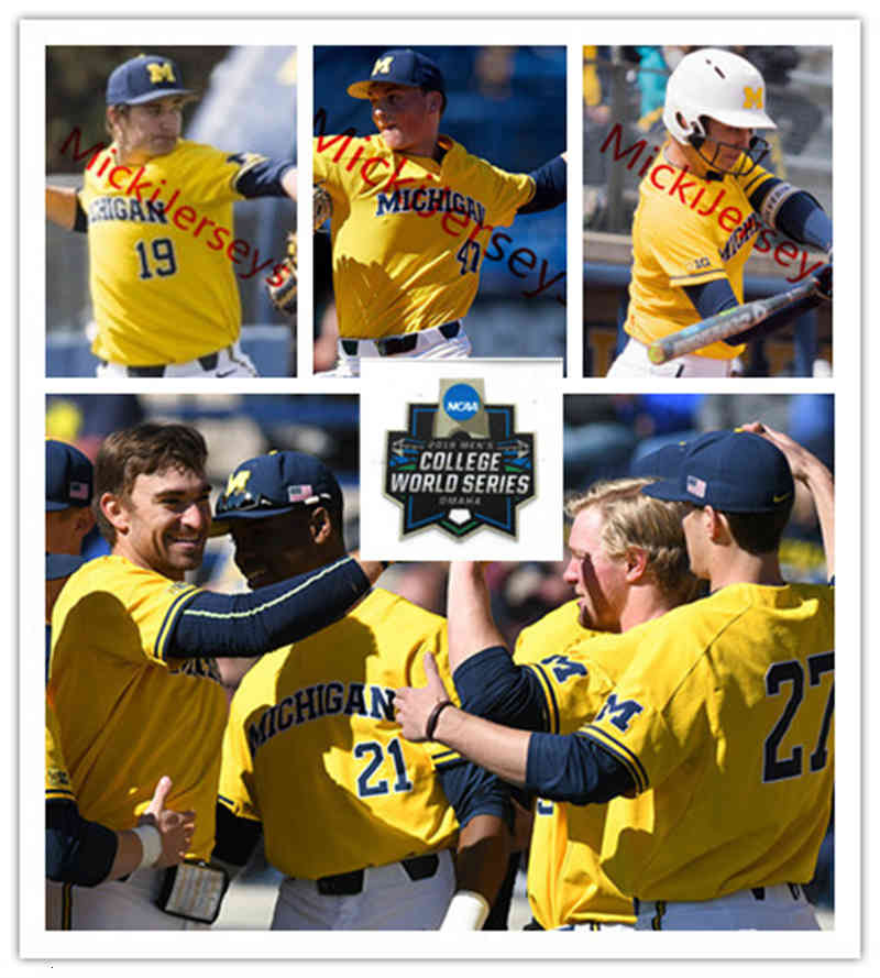 

XflspCollege Michigan Wolverines Baseball Jersey A.RENNARDD Jim Abbott Don Lund Bill Freehan Erik BakichMiles Lewis Jord Brewer Jimmy Kerr B.Larkin, New white