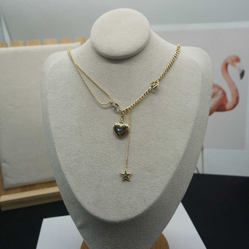 Sterling Silver Gold Necklaces for Women Gemstone Pendants Collier Yin Yang Charm Sapphire Necklace Lock Key Metal-image-749734637