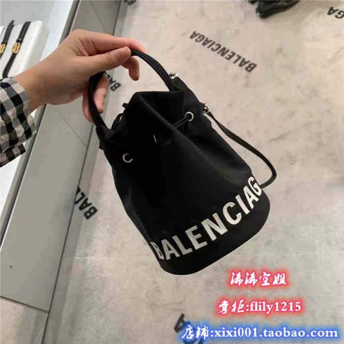 

Balenciga Handbag Wheelxs Designer Bucket Bag Color Matching Portable One Shoulder Messenger 619458 Crossbody, Rose pink