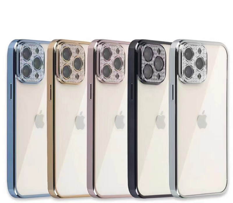 

Electroplated Diamonds TPU Phone Cases For IPhone 13 12 11 Pro XR X XS Max All-inclusive Cover For 7 8 Plus SE2020, Mix color