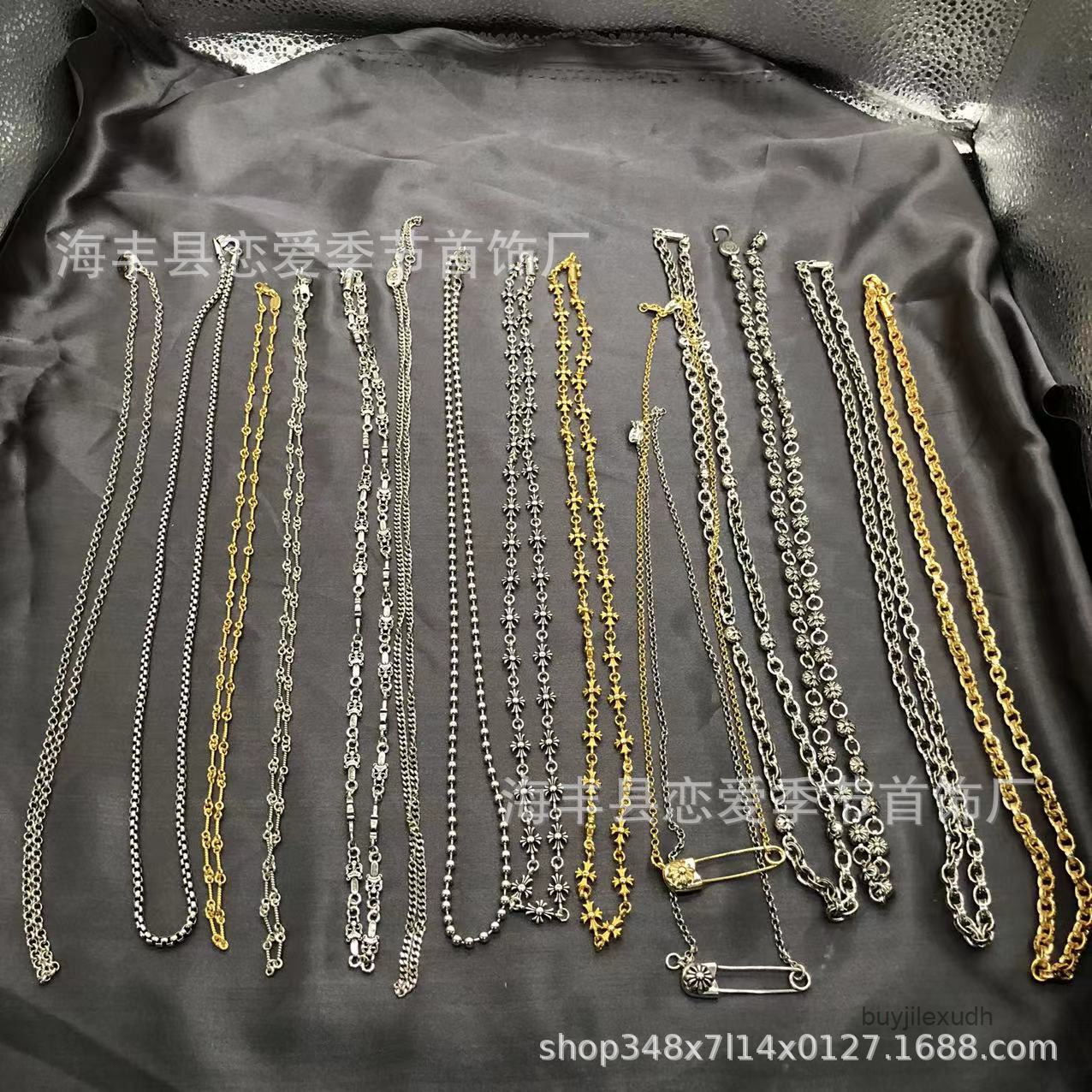 

Designer Chrome Pendant Necklace S925 Sword Letter Cross Flower Pearl Bamboo Ch Chain Hearts Original Lover Gifts Knsk