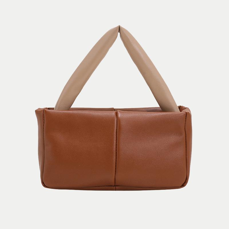 

Evening Bags Trendy Small Shoulder Bag For Women Fashion Designer Top-Handle Handbag Tote Soft Pu Leather Lady Shopping Purse, Black