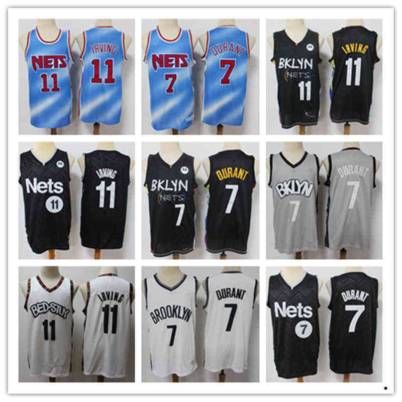 

Men Basketball Jersey Throwback Kyrie 7''Durant Kevin 11Irving Shorts black Blue Jersey, Color