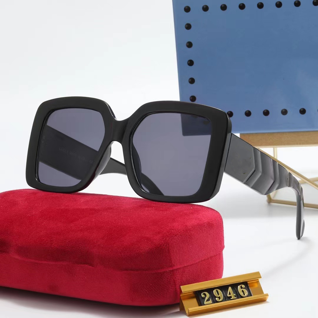 

Sunglasses Designer GU Square Flip Frame Women Men 2946 Tortoseshell Oversized Frames Fashion Big Goggle UV400 Model Optional High Quality with box case