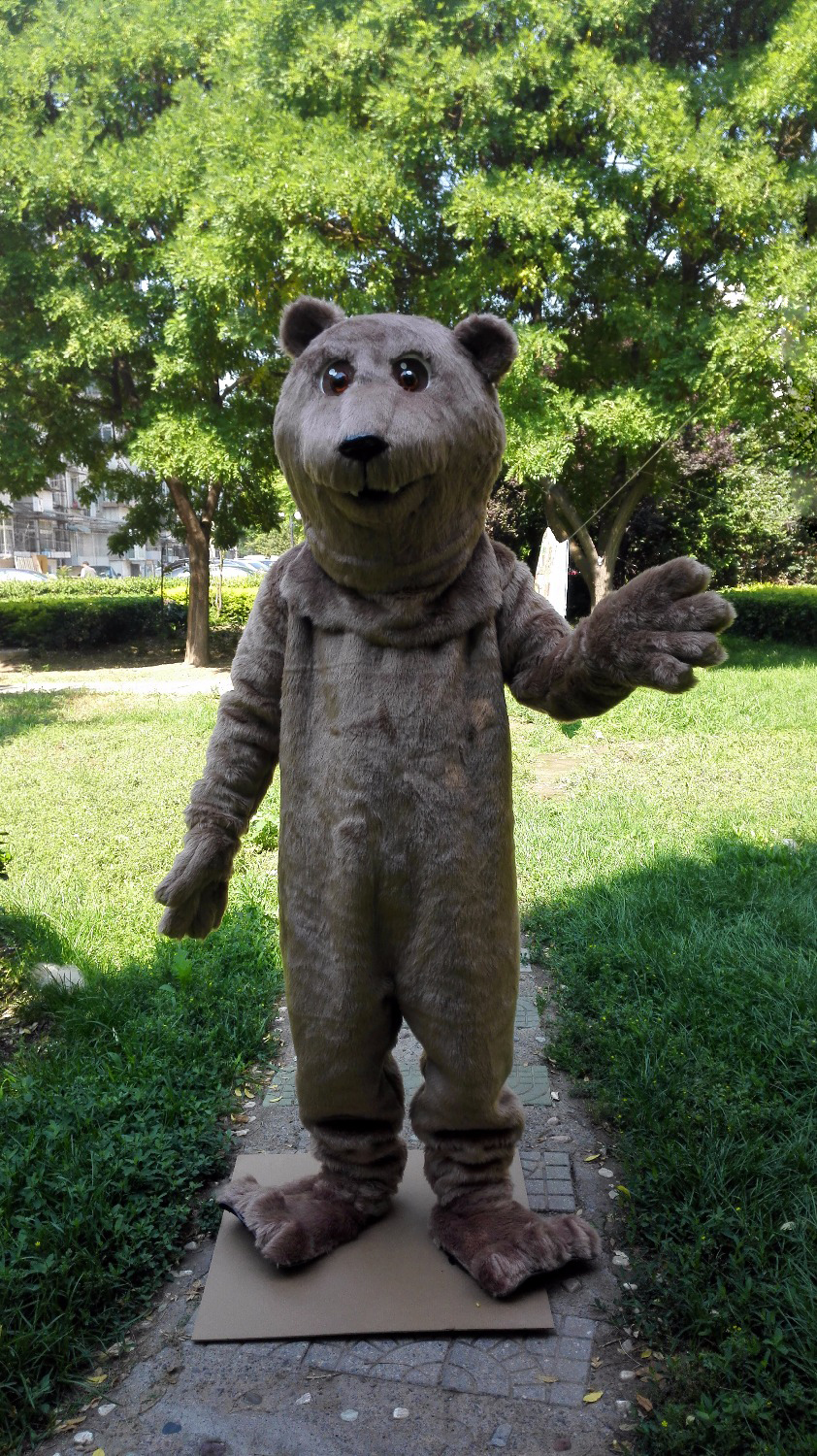 

plush bear mascot costume brown bear custom fancy costume anime kit mascotte theme fancy dress carnival costume41231, Grey