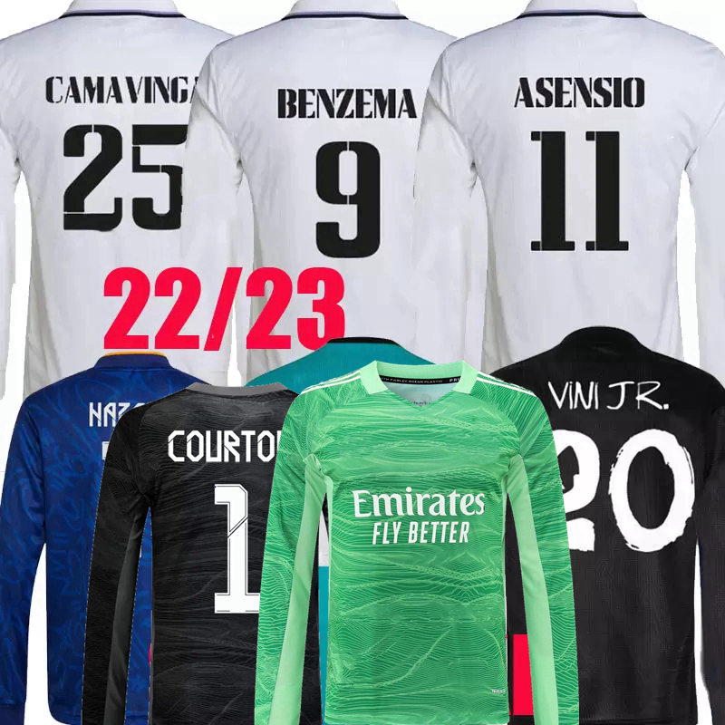 

2021 2022 2023 BENZEMA Tchouameni Long sleeve Soccer Jerseys Alaba MADRIDS CAMAVINGA Real KROOS CASEMIRO VINI JR. VALVERDE MODRIC RODRYGO COURTOIS football shirt, 22/23 home