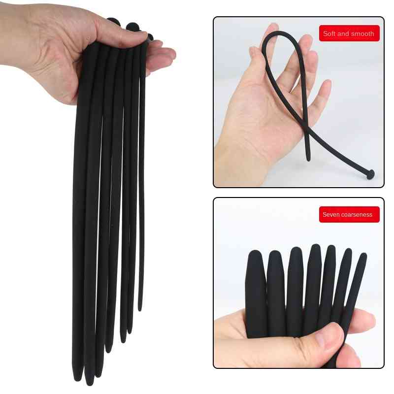 Massager Vibrator Sex Toys Cock Silicone Horse Eye Stimulator Dilator Sounding P-image-793984224