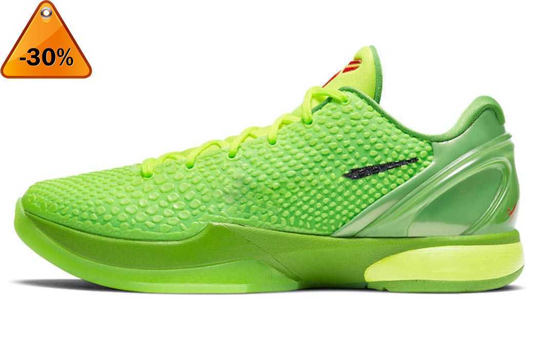 

2022 Release Authentic Christmas 6 Protro Grinch Shoes Mamba Green Apple /Volt -Crimson -Black Man Outdoor Sports Sneakers With Original Box