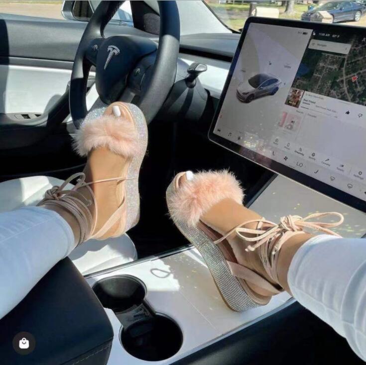 

Sandals Beach Flat Non-slip Durable All-match Flip Flop -selling Luxury Summer Women Slippers Leather Jelly Color SandalsSandals, Beige