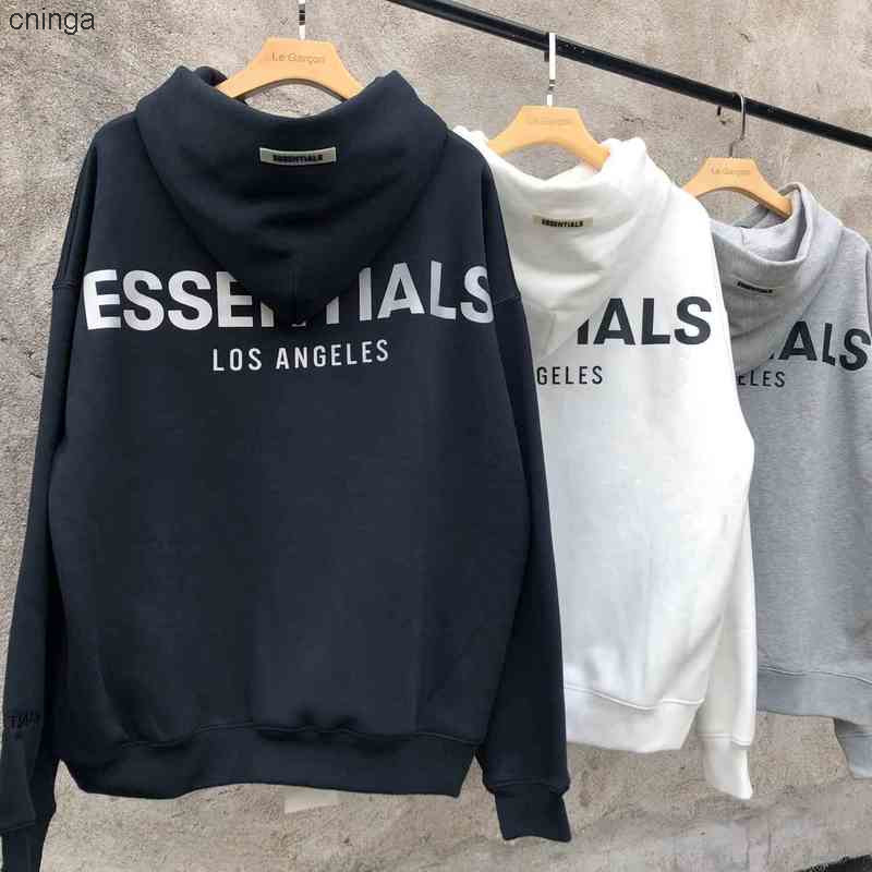 Sweats à capuche Sweatshirts Limited Fog La Double Line Essentials Saison 3M Pull pour hommes à capuche brodées réfléchies