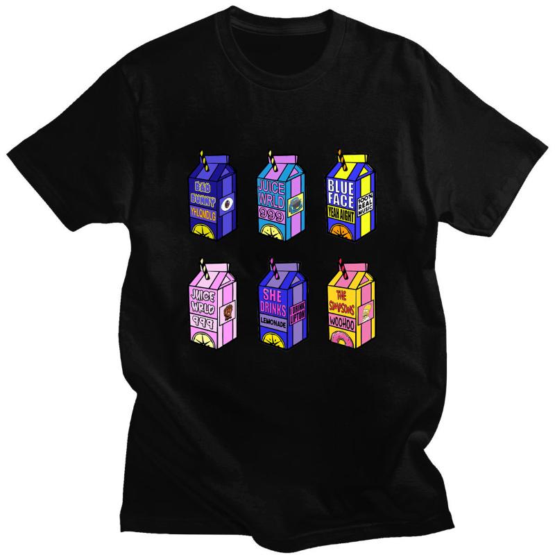T-shirts masculins Summertime Style Lyrical Lemonade coréen Fashion Streetwear T-shirts Mens Harajuku Cotton Coton Tshirtme surdimensionnée drôle