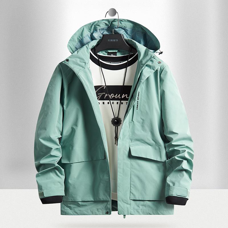 

Men's Jackets Couples Oversized Outdoor Detachable Hooded Waterproof Jacket Multi-pocket Tooling Autumn Korean Fashion Zip Up HoodieMen's, Black