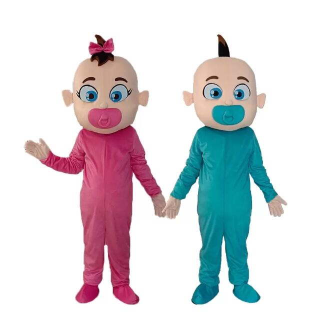 

2022 High quality hot Adult Both Baby Boy And Girl Mascot Costume Christmas Fancy Dress Birthday Party Halloween, Pink