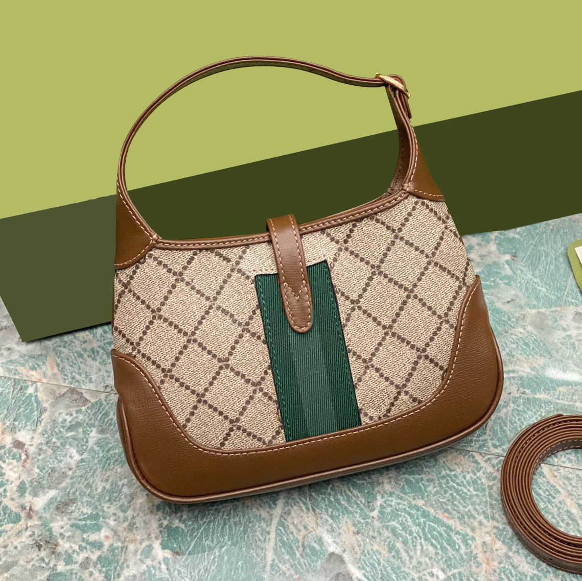 

hot Hobo Underarm bag handle square Soft wallets fashion high quality lady shoulder plain letter cross body women handbags G hasp popular, Color q