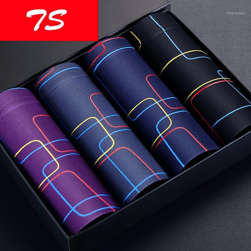 

Cuecas Rushed Calzoncillos 2022 Panties Men 4pcs\lot Boxer Large Size Underwear Boxers Modal Printed Shorts Mens Luxury 2xl-7xl, 2192 blue