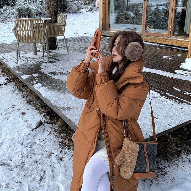 

Women' Down & Parkas 2022 Stand Collar Cotton Jacket Winter Knee Long Warm Fashion Kare22, Black