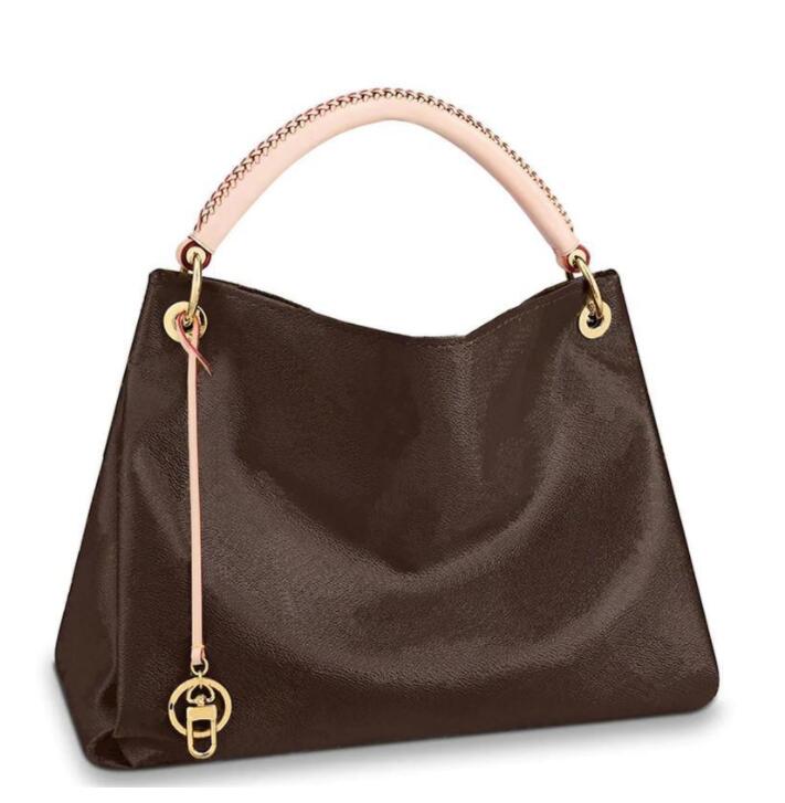 

Designer Luxury Satchel Messenger Handbag Leather Strim Handles with Shoulder Strap Crossbody Bag