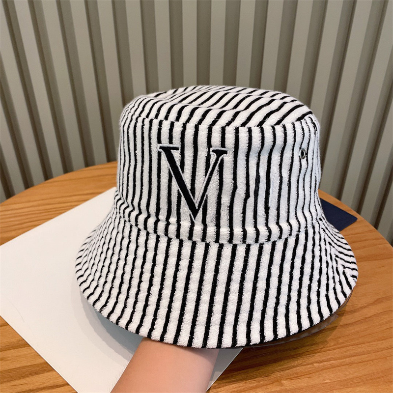

Designers Bucket Hat Baseball Cap For Men Women Lady Luxury Brand Sun Hat Fashion Classic Striped Letter Fisherman Hats Sunhat Caps 4 Colors, Grey