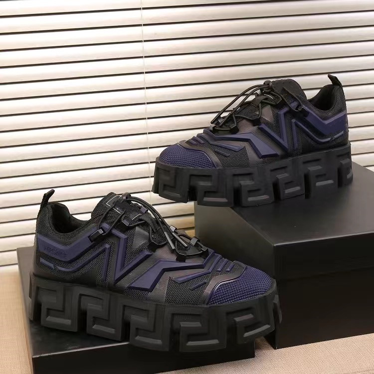 

Italy GRECA LABYRINTH lace-up shoes sneakers Thick Greek soles Casual Shoes triple black white multi-color suede red blue yellow fluo tan men Trainers tt8