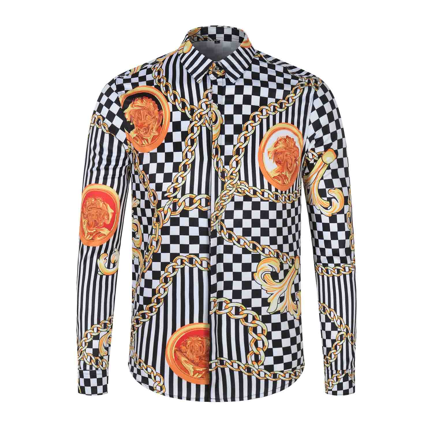 

Mens Shirts Top Embroidery blouse Long Sleeve Solid Color Slim Fit Casual Business clothing Long-sleeved shirt Normal, 14