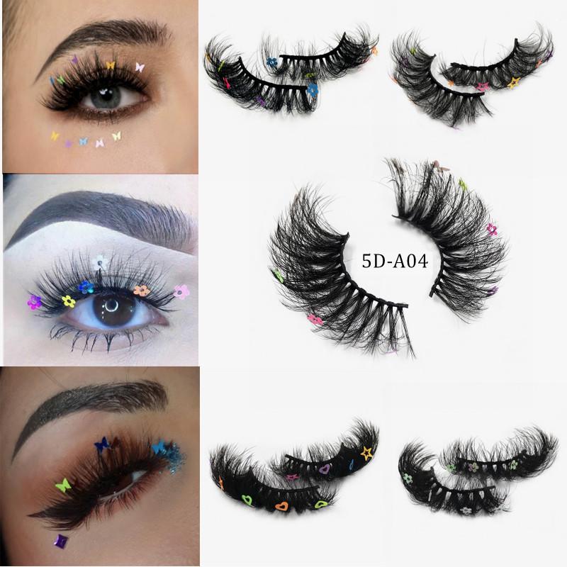 

False Eyelashes 25mm Butterfly/Flower With Card Packaging Boxes Hand Made Full Strip Charming 125mm Lashes Butterflys On ThemFalse