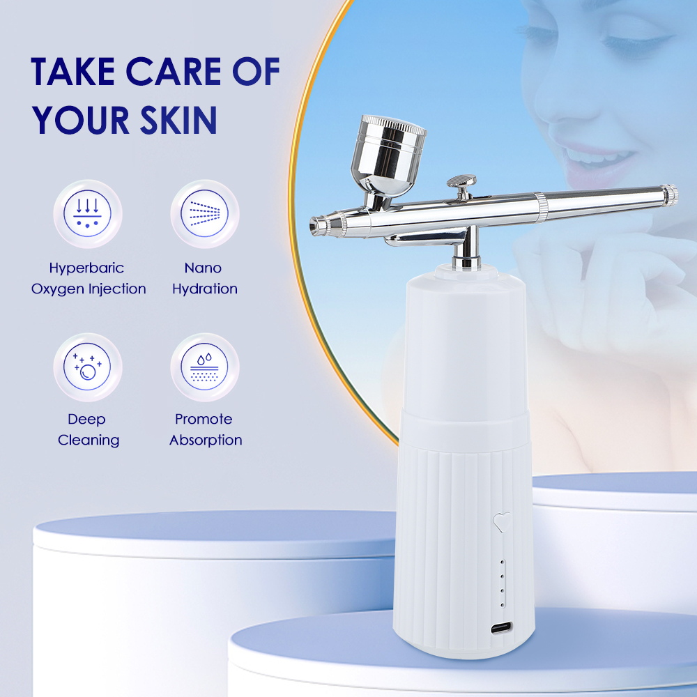 

Professional Oxygeneo Facial Hydrafacial Machine High Pressure Airbrush Nano Spray Injector Beauty Health Household Moisturizing