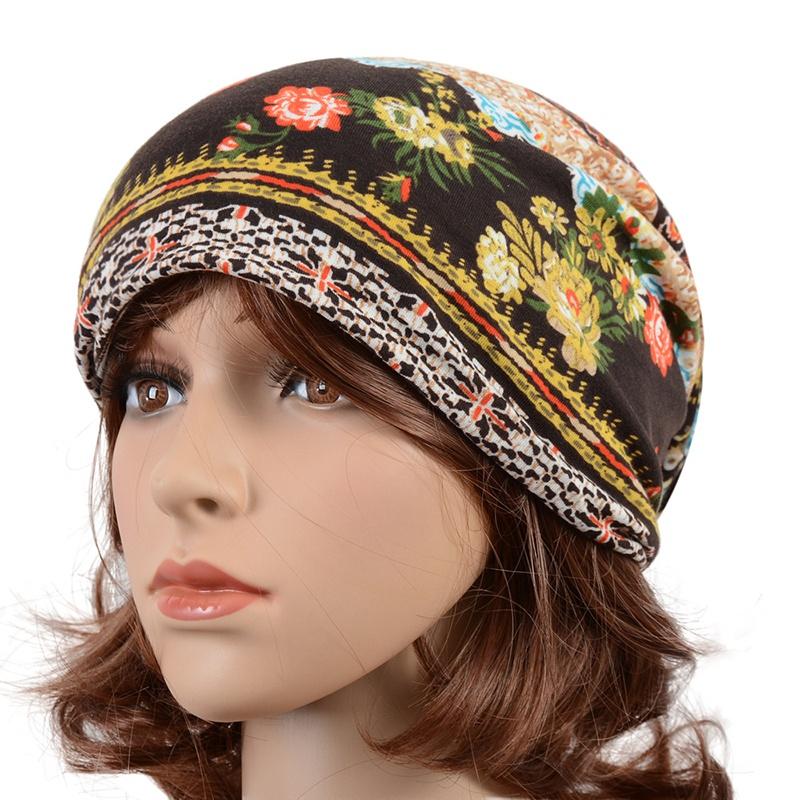 

Printed Headwear Lady Turbante Hats Women Flower Muslim Ruffle Cancer Chemo Hat Beanie Scarf Turban Head Wrap Cap, Blue