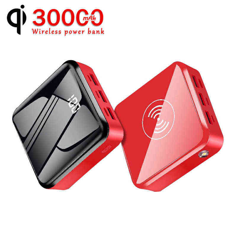 

Mah Mini Wireless Power Bank Portable Digital Display Fast Charging External Battery Charger For Iphone Huawei J220616