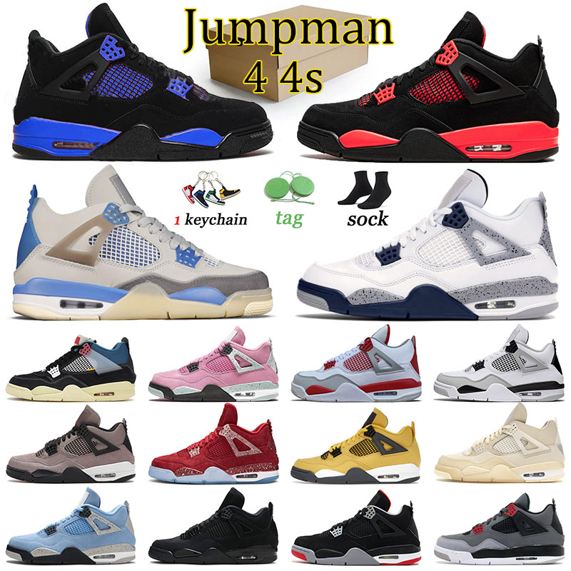 

Jorden 4 Men Women J4 Basketball Shoes 4 Jumpman Military Black Cat 4s Sneakers Red Thunder Infrared Offs White Oreo Taupe Haze Sports Trainers Midnight Navy Size US 13, 36-47 3 university blue