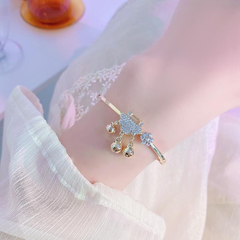 

Bangle Longgevity Lock With Zircon Bangles Shiny Lucky Bracelets Women Lady Girls Party Wedding Birthday Gifts Jewelry 2022Bangle