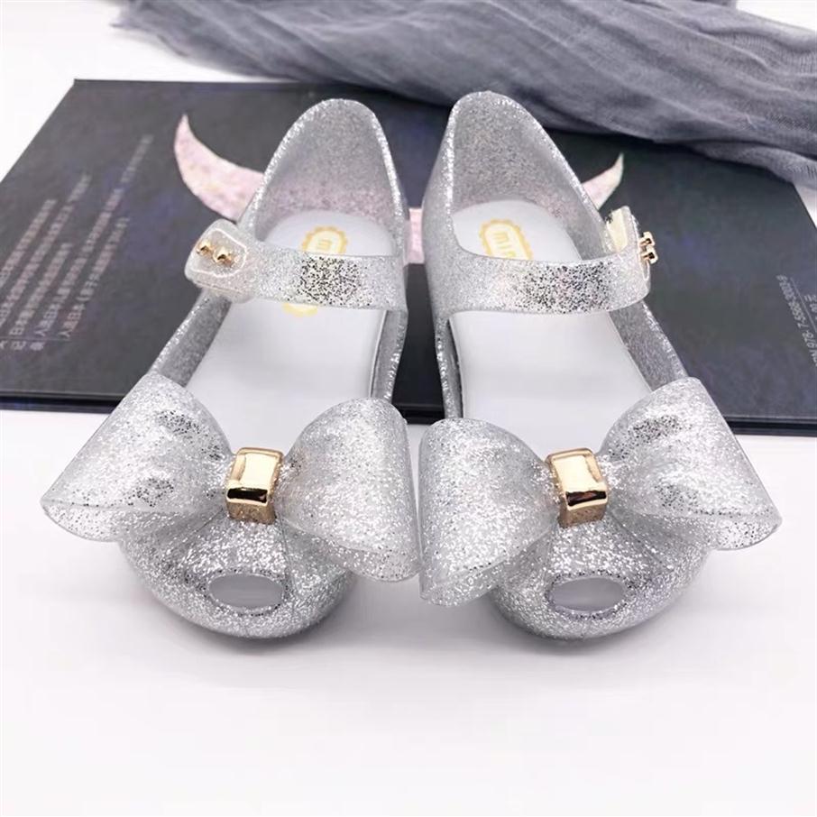 

Mini Melissa Summer Baby Girl Sandals Bowtie Children Shoes PVC Leather Small Kids Sandals Princess Girls Shoe Y2001032120, Multi